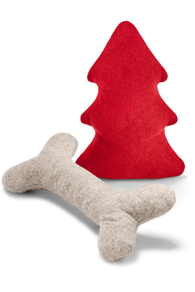 Tchibo 2 Pieces Dog Toy Set, Cream/Red - Image 2